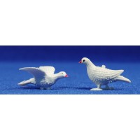 Conjunto 2 palomas 14-16 cm plástico Oliver