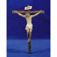 Jesús en la cruz - Cristo de la buena muerte 13 cm resina y madera
