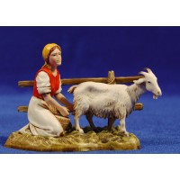 Pastora ordeñando cabra 10 cm plástico Moranduzzo - Landi