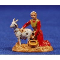 Pastora ordeñando cabra 3,5 cm plástico Moranduzzo - Landi