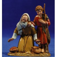 Pastor adorando con niño 10 cm plástico Moranduzzo - Landi estilo ebraico