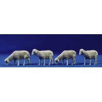 Grupo cuatro corderos 12-13  cm plástico Moranduzzo - Landi