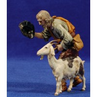 Pastor barba blanca y cabra 12-13  cm plástico Moranduzzo - Landi estilo ebraico