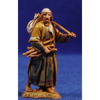 Pastor con fardel y leña 6,5 cm plástico Moranduzzo - Landi estilo ebraico