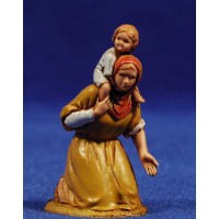 Pastora adorando con niño 6,5 cm plástico Moranduzzo - Landi estilo ebraico