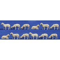 Grupo 12 corderos 6'5 cm plástico Moranduzzo - Landi
