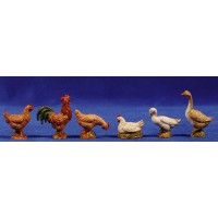 Grupo gallinas  oca y pato 10 cm plástico Moranduzzo - Landi