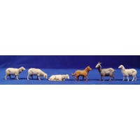 Grupo corderos y perro 12-13  cm plástico Moranduzzo - Landi