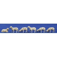 Grupo 6 corderos 6'5 cm plástico Moranduzzo - Landi