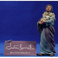 Pastor con cordero en brazos 12 cm resina Montserrat Ribes
