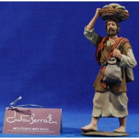 Pastor con cesta en la cabeza 15 cm resina Montserrat Ribes