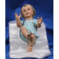 Niño Jesús (azul) con piel 25 cm yeso