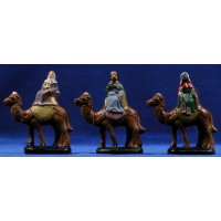Reyes a camello 6 cm barro pintado
