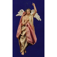 Ángel colgar estilo Napolitano 15 cm barro y ropa De Francesco