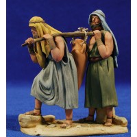 Pareja pastores con jarra 10 cm barro pintado De Francesco