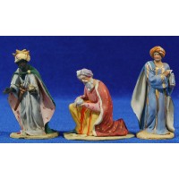 Reyes adorando 8 cm barro pintado De Francesco