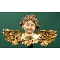 Busto de ángel colgar doble ala 15 cm resina