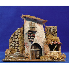 Casa con corral 28x14x24 cm corcho