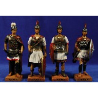 Grupo 4 soldados romanos 17-18 cm resina