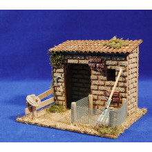 Corral con herramientas 16x13x12 cm corcho