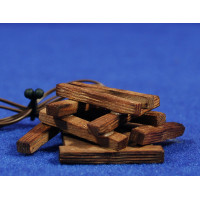 Fogata troncos (3-4,5V) 4x6 cm madera