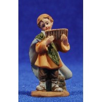 Niño pastor músico con flauta  7 cm resina