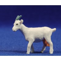 Cabra blanca 8 cm plástico
