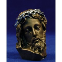 Busto Cristo dorado 7,5 cm marmolina